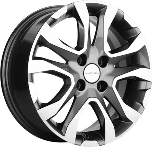 Khomen Wheels KHW1503 (Cobalt) 6x15 4x100 ET 39 Dia 56.6 Black-FP
